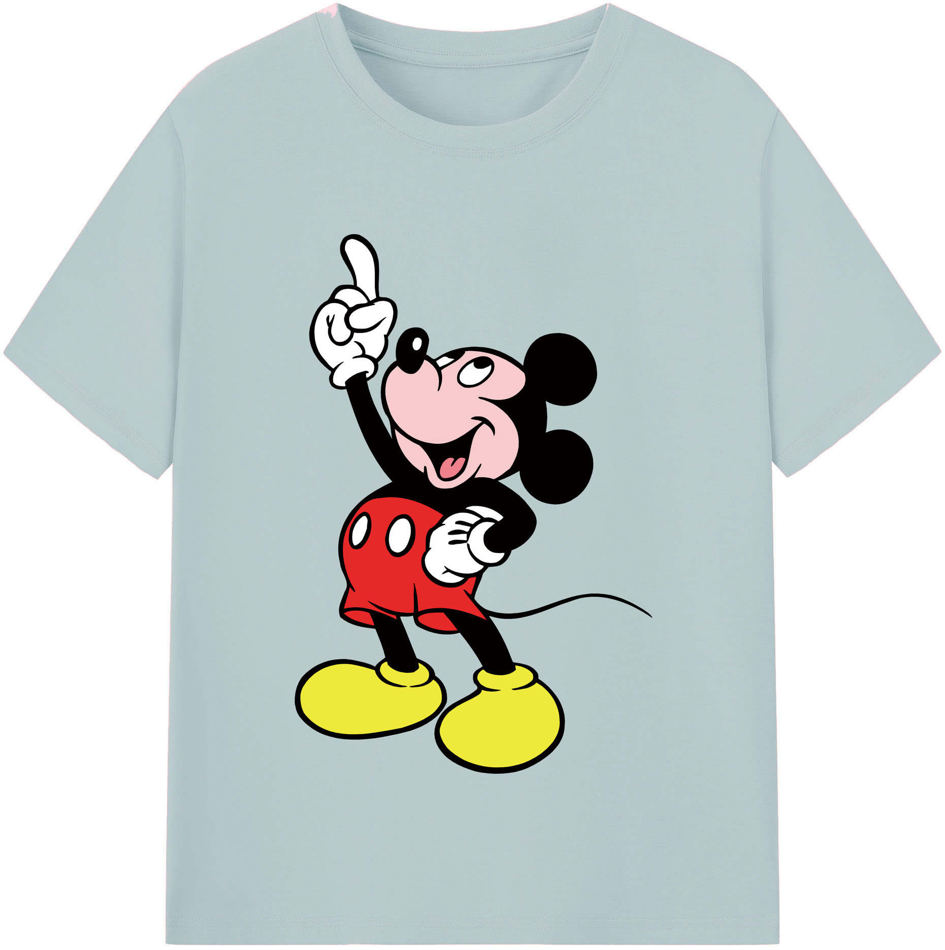 （画像用） ミッキーマウス Mickey Mouse 綿100％半袖Tシャツ（フロントプリント）
